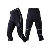 自転車 パンツ3/4パンツ  スポンジパッド付きシンプルデザイン