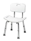 BATH BENCH W/BACK ASSEMBLE Size: ADJ