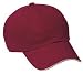 NEW Port Authority Signature - Sandwich Bill Cap with Striped Closure Maroon/Khaki-OSFA