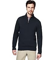 Blue Harbour Pure Cotton Half Zip Jumper
