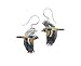 Clearly Charming Baltimore Oriole Bird Silver & Enamel Earrings