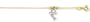 Two-tone Drop Dolphin Ankle Bracelet - JewelryWeb