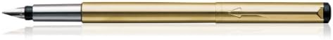 Parker Vector Gold Plated Gold Trim Fountain Pen - Fine Nib