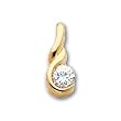 18in Gold-plated Round CZ Necklace
