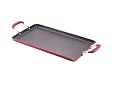 KitchenAid Hard-Base Porcelain Aluminum Nonstick 18-by-10-Inch Two-Burner Griddle, Red