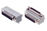 Low Profile Right Angle Adapter, DB25 Male / Female, Cable Exit 1