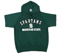 Buy Michigan State Spartans Hooded Short Sleeve Sweatshirt by Star Struck