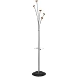 Modern Metal and Wood Coat Stand