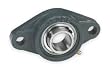 Dayton 3FCN5 Mounted Ball Bearing, Flange, 1 In Bore