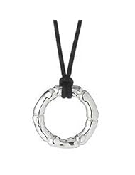 Thistle & Bee Bamboo Circle Sterling Silver Necklace