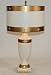 Classic Ivory Metal Tole Table Lamp with Metal Shade