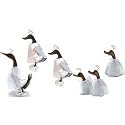 Wood Duck - Angel Lawn Ornament - Family - Set of 6 (Brown/White) (Sizes Vary)