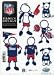 NFL New England Patriots Small Family Decal Set