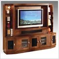 2-Piece Manhattan North American Black Walnut Entertainment Center w/ Omnimount