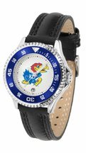 Kansas Jayhawks Competitor Ladies Watch with Leather Band
