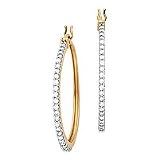 10kt. Yellow Gold, 1 ct. tw. Diamond Hoop Fashion Earrings