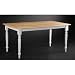 Kitchen & Housewares : Farmhouse Style Wood Dining Table (White / Natural) (30