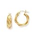 14k Polished 6mm Twisted Tube Hoop Earrings