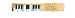 Gold plated, onyx and mother of pearl piano keys music note tie-slide with presentation box