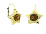 14K Gold Amber Earrings