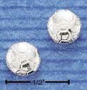 Sterling Silver Soccer Ball Post Earrings by SilverChicks