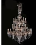 IMAGE OF American Brass and Crystal CH9614-A-07G-PI Chateau 40 Light Large Foyer Chandelier in Satin Nickel with Clear Precision Pendalogue crystal
