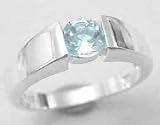 Sterling Silver Genuine Blue Topaz Ring