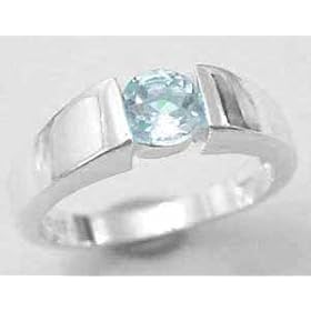 Sterling Silver Genuine Blue Topaz Ring by SilverSpeck