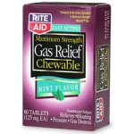 Rite Aid Maximum Strength Gas Relief Chewable Tablets, Mint, 125mg 60 ea