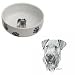 Airedale Terrier Paw Print Bowl, Porcelain by Rosalinde (7 in. x 2.5 in. deep)