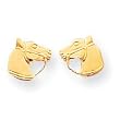 Sardelli - 14kt Gold Polished Horse Head Post Earrings