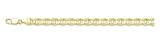 14K Yellow Gold Concave Marine Link Bracelet, 8.1mm, 8
