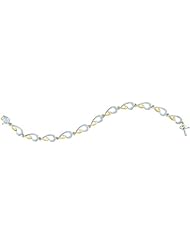 10K White Gold 0.12CT White Diamond Unique Fashion Bracelet