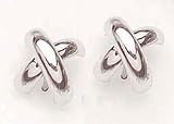 14kt White Gold X Earrings- E3022