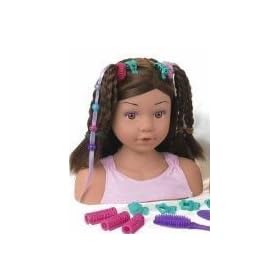 Dolls World Ashley Styling Head Hairstyling Brunette
