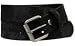 FRENCH CRAFT 38 MM NUBUCK W/ EMBOSSED TREES AND ANTIQUE NICKEL SNAP OFF BUCKLE BLACK
