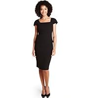 Square Neck Peplum Dress