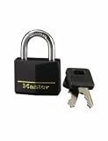PADLOCK -- BLACK COVERED BRASS