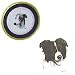 Border Collie 10' Cobalt Plate, Porcelain by Rosalinde (10' diameter)