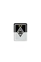 Borussia M&ouml;nchengladbach Fanartikel: Fanlabel klein, Metallschild mit Doppelfunktion Magnet & Aufkleber, 8 x 6cm, Logo