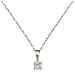 9ct White Gold 25pt Single Stone Diamond Pendant on 18