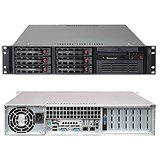 2U Rm Bb Blk Xeon-up LGA771 Vid 6HS Sata PCIEX8/X4 4PCIX 400W