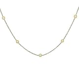 Round Yellow Diamonds By the Yard Necklace 1.57cttw