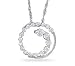 Rhodium Plated Swirl Slide with 19 Graduated CZs