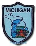 Michigan - State Shield Patches, blue