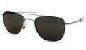 American Optical Sunglasses - Flight Gear Original Pilot w/ Bayonet Temples / Frame: Silver w/ Bayonet Temples Lens: Grey (52 mm)
