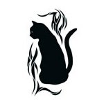Black Cat Temporary Tattoo 1.5x2