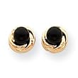 Sardelli - 14kt Gold Onyx w/Gold Wreath Earrings