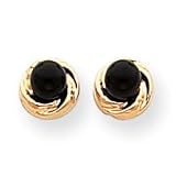 Sardelli - 14kt Gold Onyx w/Gold Wreath Earrings