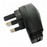 1000 MA BLACK MAINS USB 2.0 TRAVEL ADAPTER CHARGER (iPOD MINI, IPOD VIDEO 20GB